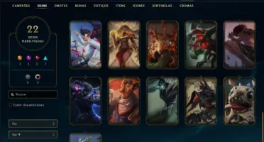 Conta ouro 4 com 38 champs e 22 skins + Prestigio do ZED