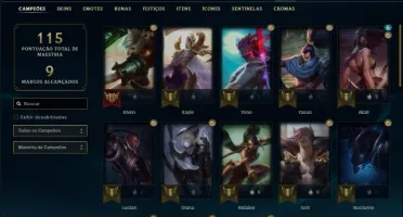 Conta ouro 4 com 38 champs e 22 skins + Prestigio do ZED