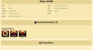Vendo conta AQW (Adventure Quest World) Antiga 9 anos