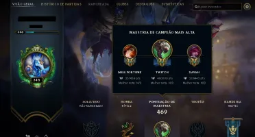CONTA C/ 134 CHAMP + 56 SKIN + 10 GEMAS + 72 SKIN NO ESPOLIO