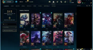 Conta LOL nível 87 - 35 skins - 70 campeões