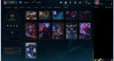Conta LOL nível 87 - 35 skins - 70 campeões