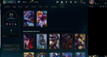 Conta LOL nível 87 - 35 skins - 70 campeões