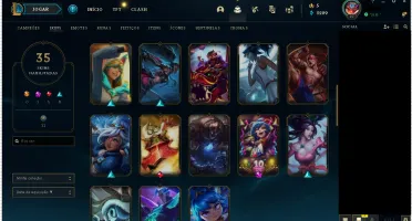 Conta LOL nível 87 - 35 skins - 70 campeões