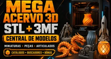 Mega Acervo Stl | Impressão 3D | Modelos, Miniaturas, Peças