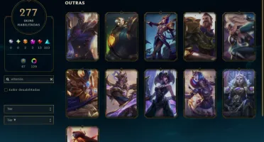 Conta Riot Lol Ex Mestre Solo Duo 277 Skins Todos Campeões