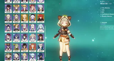 Genshin Ar60 - 70 Personagens (39 Lvl 90)