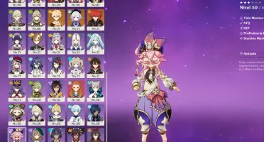 Genshin Ar60 - 70 Personagens (39 Lvl 90)
