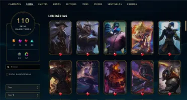 Conta platina 4 com 110 skins (6 delas edição prestigio)