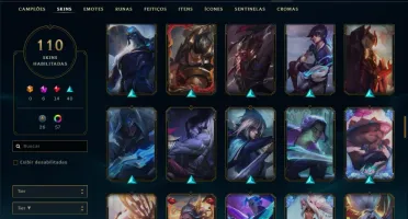 Conta platina 4 com 110 skins (6 delas edição prestigio)