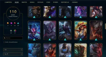 Conta platina 4 com 110 skins (6 delas edição prestigio)