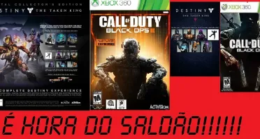 Black Ops 1 & 3, Destiny com todas as DLCs em mídia digital.