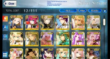 Conta Fate/Grande Order NA LVL 137 12SSR + 28SR