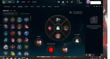 conta platina 1 com 235 skins