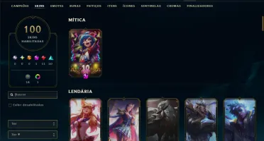 Bronze 3 com TODOS os Champs e 100 Skins ( Nivel 504 )