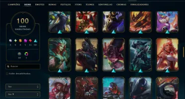 Bronze 3 com TODOS os Champs e 100 Skins ( Nivel 504 )
