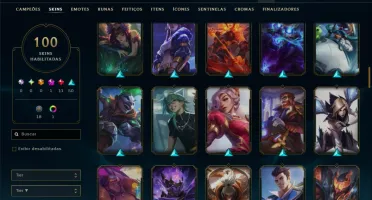 Bronze 3 com TODOS os Champs e 100 Skins ( Nivel 504 )