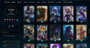Bronze 3 com TODOS os Champs e 100 Skins ( Nivel 504 )