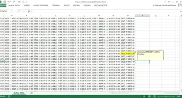 Todas as Combinações Da Dupla Sena Em Planilha Excel