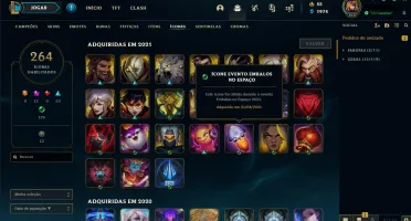 Conta top com 794 skins/ full champ