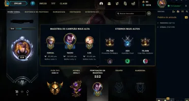 Conta top com 794 skins/ full champ