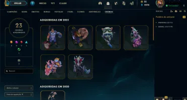 Conta top com 794 skins/ full champ
