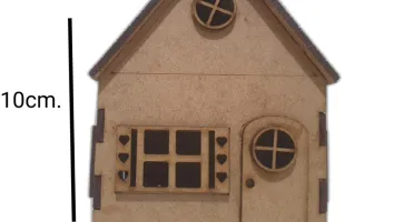 Mini Casinha MDF, diorama 10x8cm mod 1