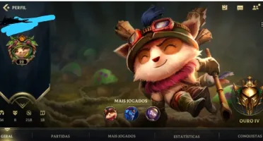 CONTA LEAGUE OF LEGENDS OURO IV ( COM SKIN VITORIOSA S2 )