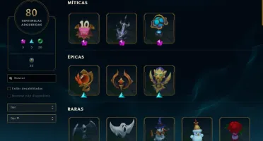 Conta 550 Skins, Diamante IV, 2k RP, 60k EA, Colecionador