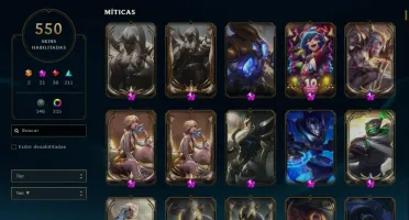 Conta 550 Skins, Diamante IV, 2k RP, 60k EA, Colecionador