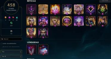 Conta 550 Skins, Diamante IV, 2k RP, 60k EA, Colecionador