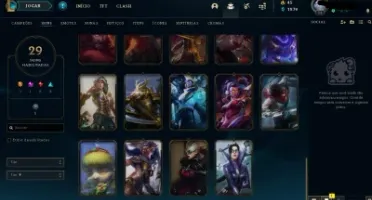 Acc nível 34, 29 skins boas, 31 campeões e-mail trocável!