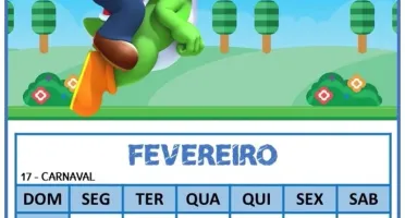 Calendário 2026: Uma Folha Por Mês do Super Mario Png/pdf