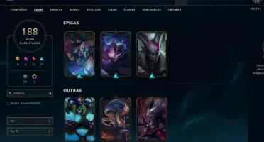 Conta Lol 189 Skin Todos Champions, 300K Ea, 2K De Rp Lv 417