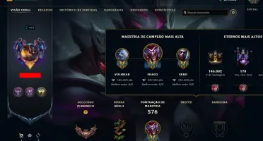 Conta Lol 189 Skin Todos Champions, 300K Ea, 2K De Rp Lv 417