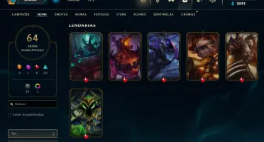 CONTA LOL- LVL 234 - 155 Champions - 64 Skins - FULL ACESSO