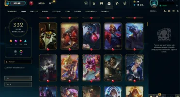 Conta League Of Legends ( 332 Skins ) Lv 349