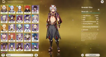 Conta genshin impact AR- 44 Ayato,Ayaka,Itto,Diluc,Mona.Aloy