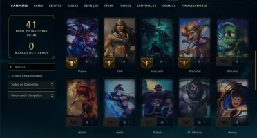 Platina 1 com 40 Champs e 41 Skins