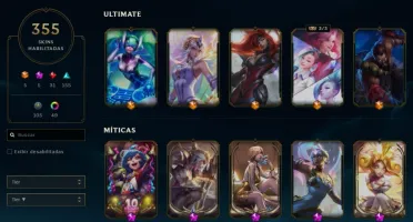 Conta lol 355 Skins Platina 4