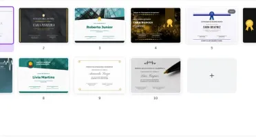 Pack Canva Certificados - 10 Artes Editáveis