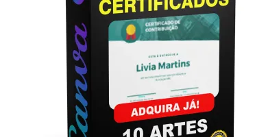 Pack Canva Certificados - 10 Artes Editáveis