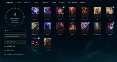 conta lol level 30 unranked