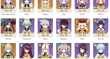 CONTA PREMIUM GENSHIN AR59 ⭐15 LENDÁRIOS⭐8 ARMAS 5⭐ E MAIS