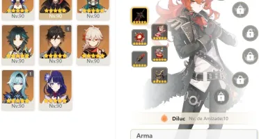 CONTA PREMIUM GENSHIN AR59 ⭐15 LENDÁRIOS⭐8 ARMAS 5⭐ E MAIS