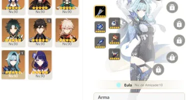 CONTA PREMIUM GENSHIN AR59 ⭐15 LENDÁRIOS⭐8 ARMAS 5⭐ E MAIS