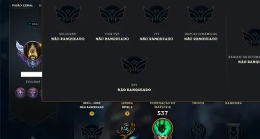 Unranked com TODOS os Champs e 81 Skins ( ADC / SUP / MID )