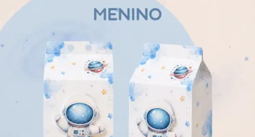 Caixa Milk Astronauta em Kits de 10, 20 ou 30