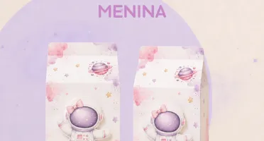 Caixa Milk Astronauta em Kits de 10, 20 ou 30