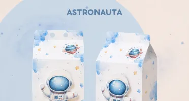 Caixa Milk Astronauta em Kits de 10, 20 ou 30